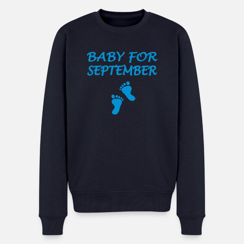 Baby for september - Männer Premium Bio Pullover - Navy