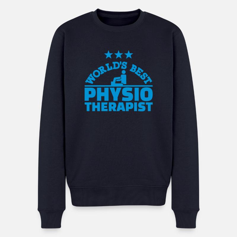 Physiotherapeut - Männer Premium Bio Pullover - Navy