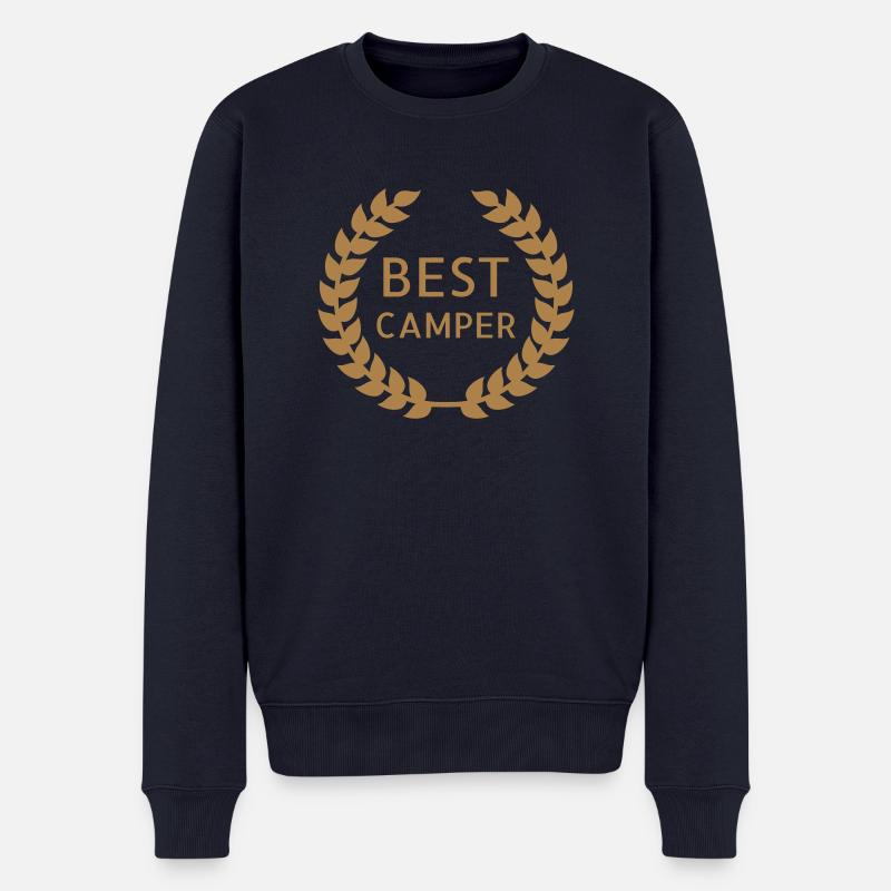 camping / campeur / campeuse / scout - Pull Premium bio Homme - bleu marine