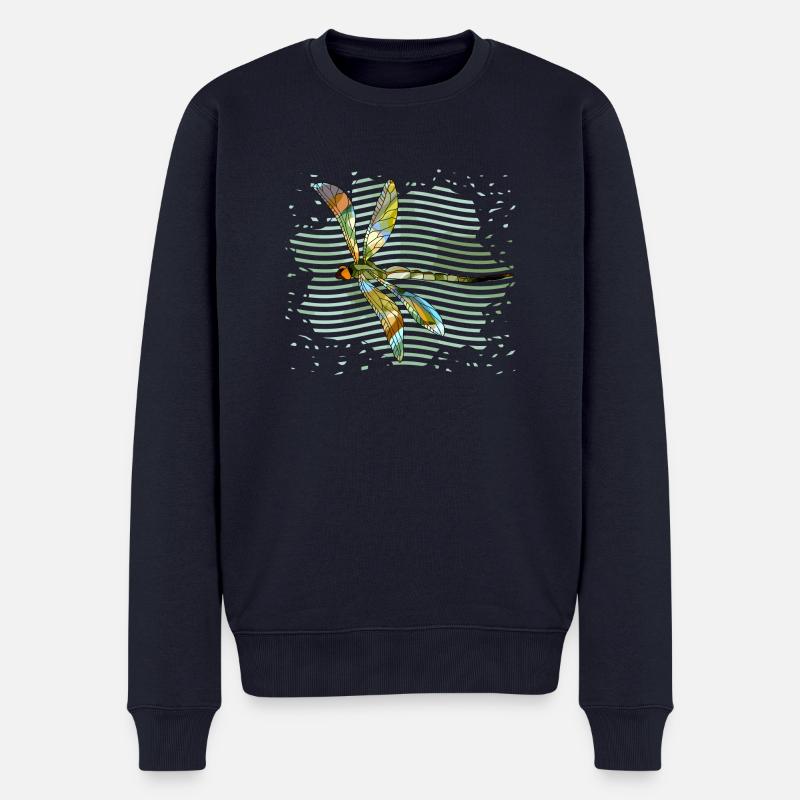 Libelle - Männer Premium Bio Pullover - Navy