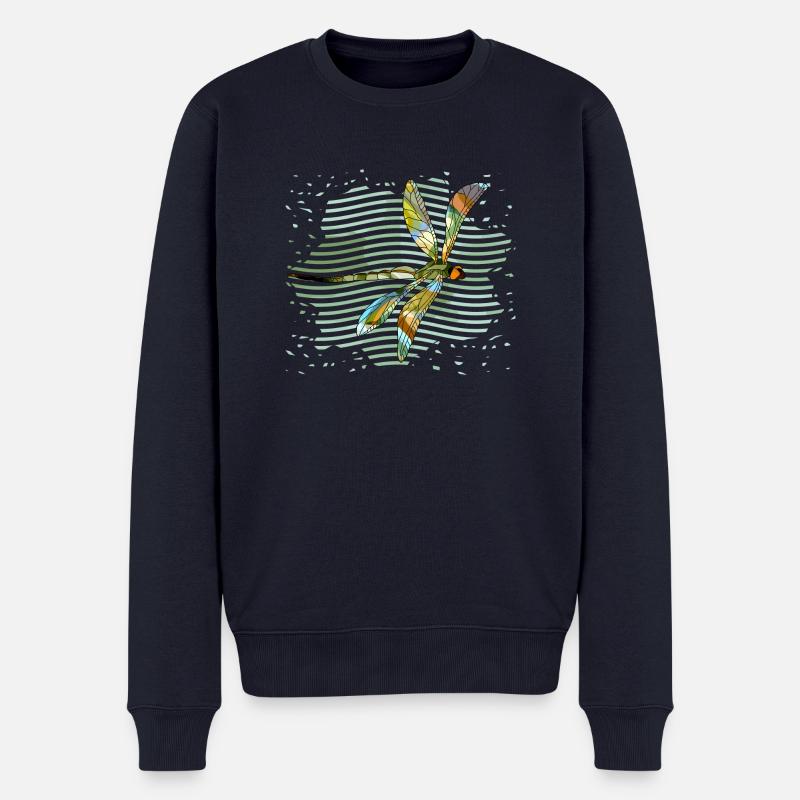 Libelle - Männer Premium Bio Pullover - Navy