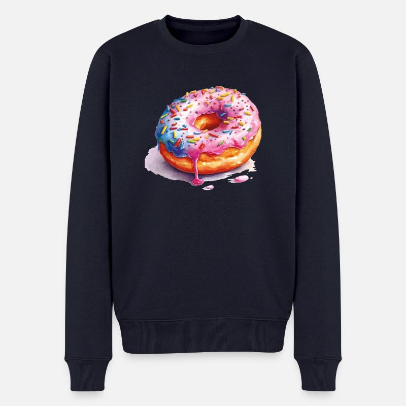 donut - Männer Premium Bio Pullover - Navy