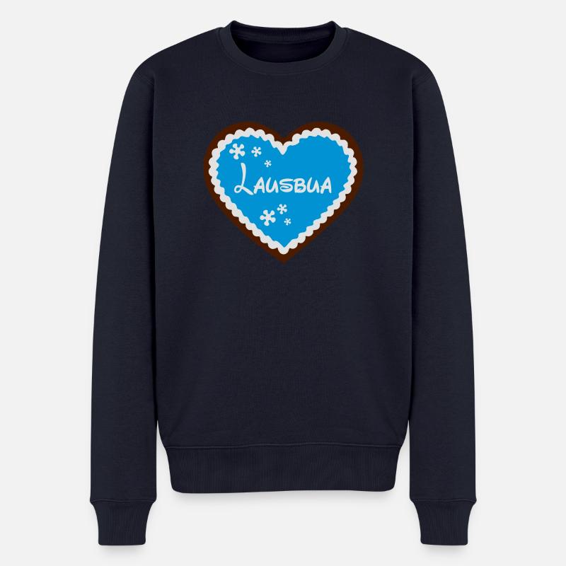 Lausbua - Männer Premium Bio Pullover - Navy