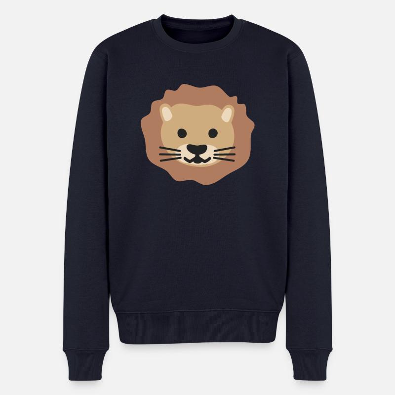 Löwe - Männer Premium Bio Pullover - Navy