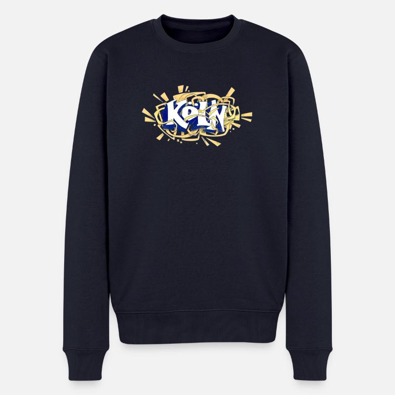 Köln - Männer Premium Bio Pullover - Navy