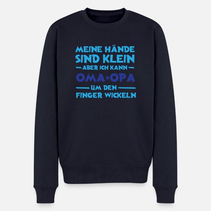 Meine Hände sind klein - Männer Premium Bio Pullover - Navy