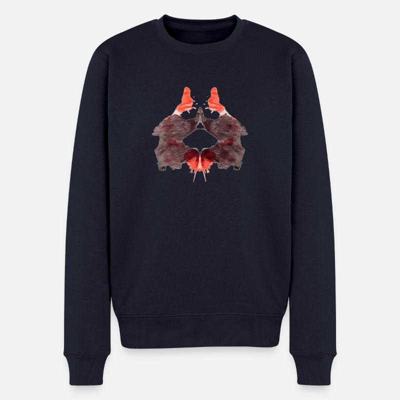 Rorschach Tafel 2/10 - Männer Premium Bio Pullover - Navy
