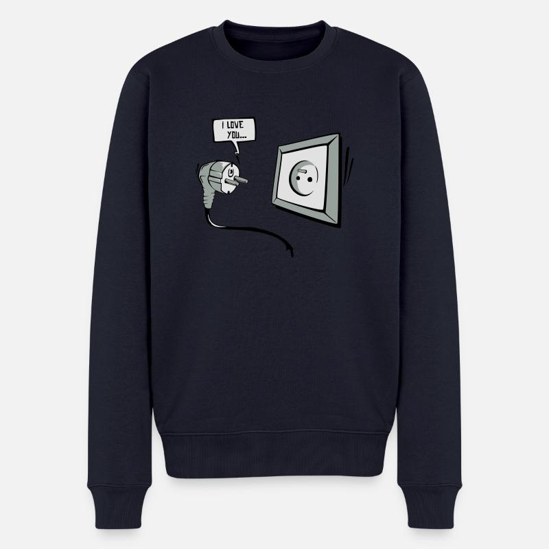 I love you.. - Männer Premium Bio Pullover - Navy