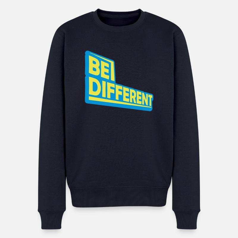 Be different Logo Design - Männer Premium Bio Pullover - Navy