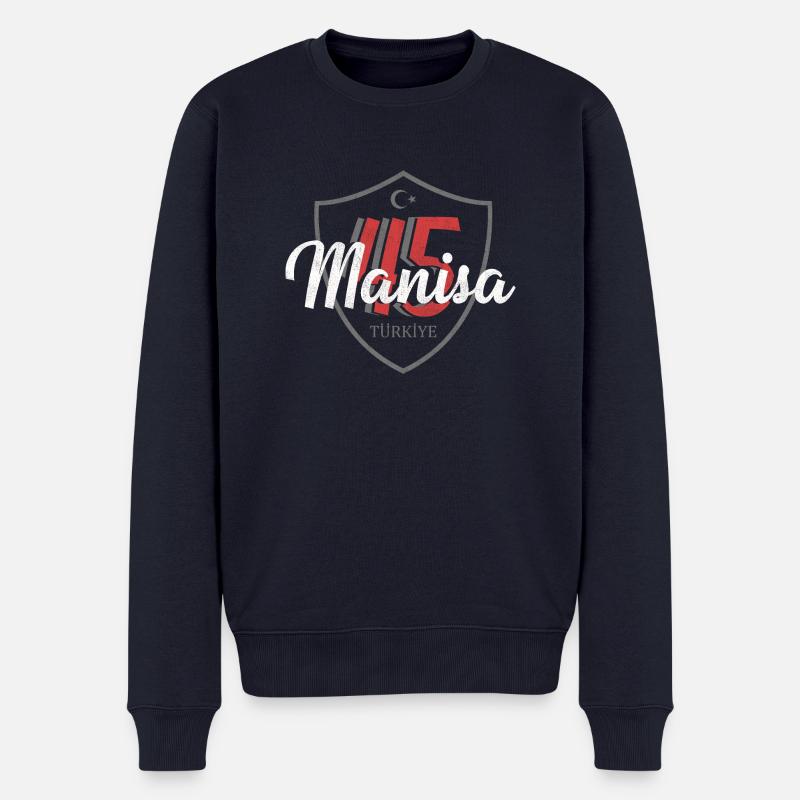 Manisa - Männer Premium Bio Pullover - Navy
