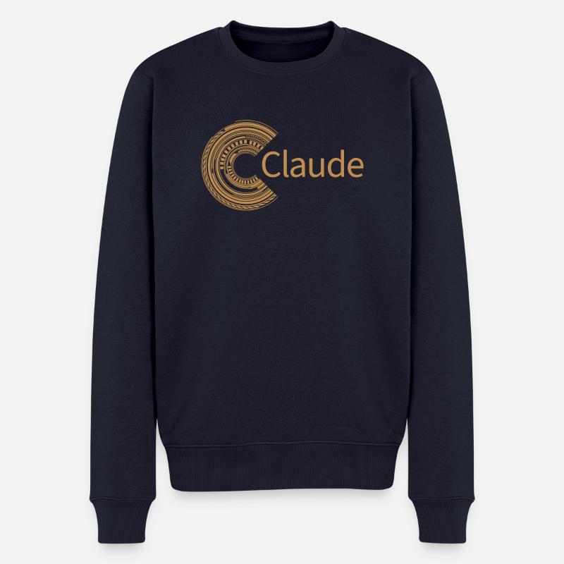 Für Claude - Männer Premium Bio Pullover - Navy