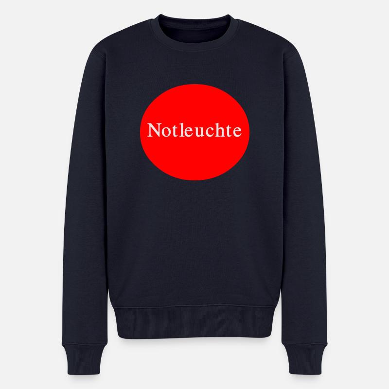 Notleuchte - Männer Premium Bio Pullover - Navy