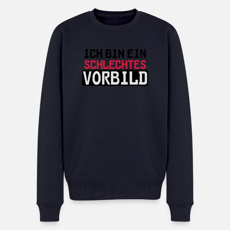 Schlechtes Vorbild - Männer Premium Bio Pullover - Navy