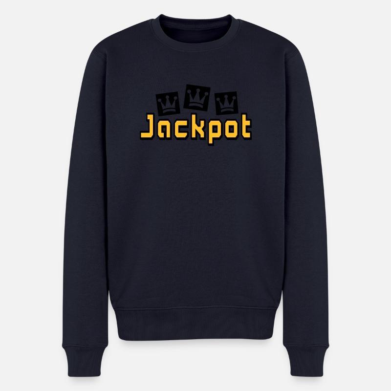 jackpot - Männer Premium Bio Pullover - Navy