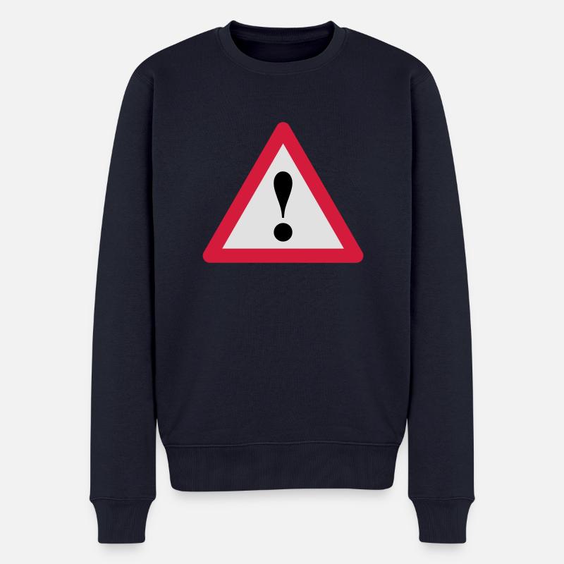 Signe d'exclamation - Pull Premium bio Homme - bleu marine