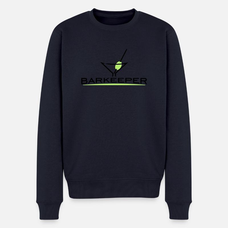 Barkeeper (h, 2c) - Männer Premium Bio Pullover - Navy