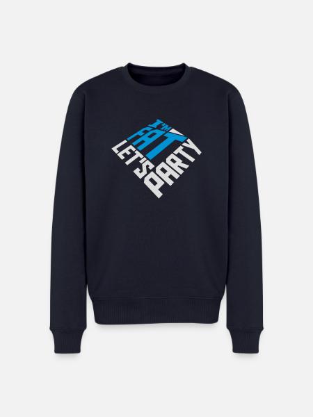 im fat lets party - Männer Premium Bio Pullover - Navy