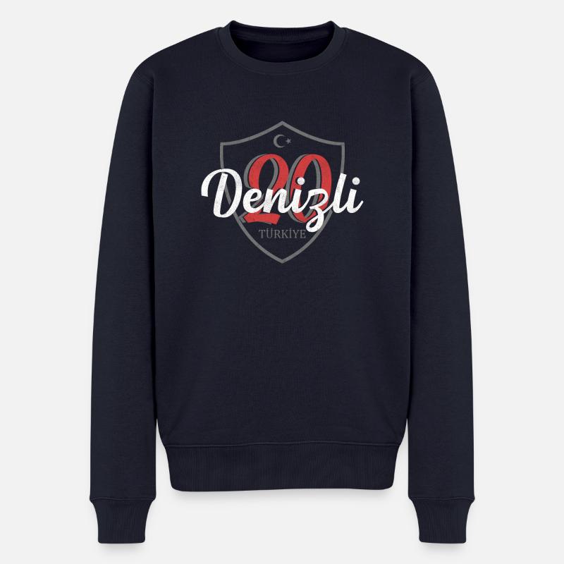 Denizli - Männer Premium Bio Pullover - Navy