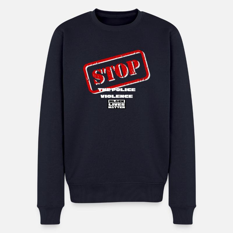 BLM 2 - Männer Premium Bio Pullover - Navy