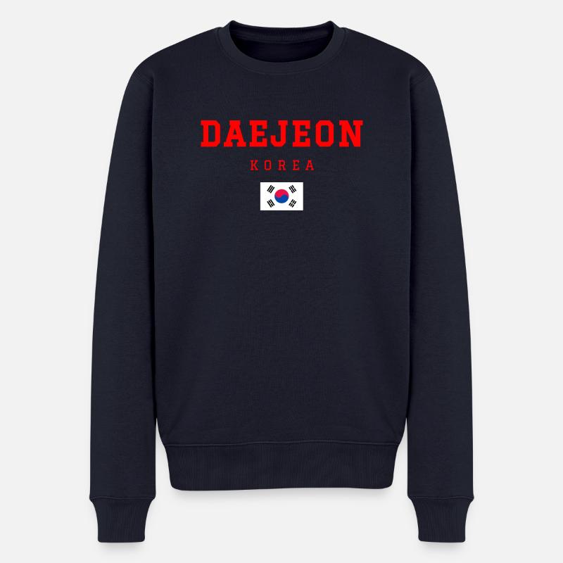 Daejeon Corée - Pull Premium bio Homme - bleu marine