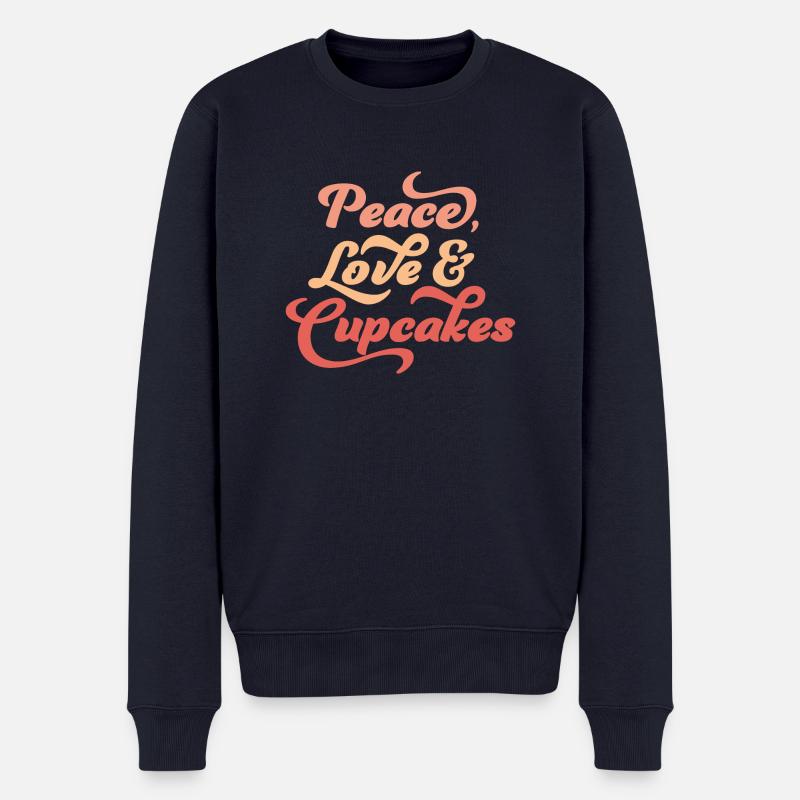 Cupcakes - Männer Premium Bio Pullover - Navy
