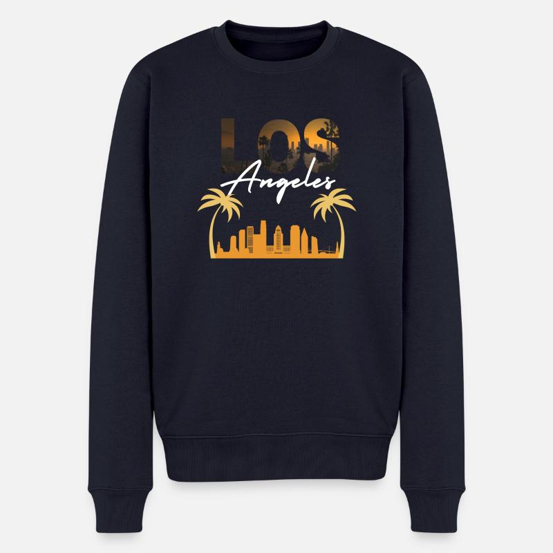 Los Angeles Palmer - Pull Premium bio Homme - bleu marine
