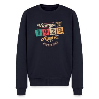Original 1929 Jahrgang - 1929 Geburtstagsgeschenk - Männer Premium Bio Pullover - Navy - Vorne - Nico (187cm)