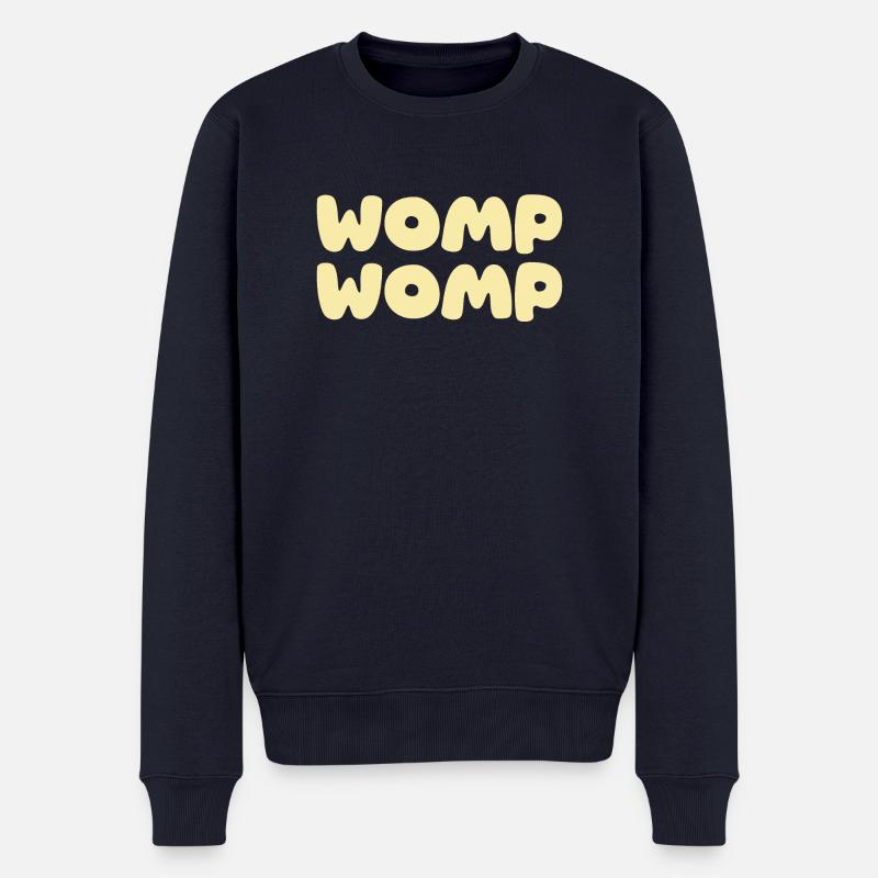Womp Womp - Crème - Pull Premium bio Homme - bleu marine