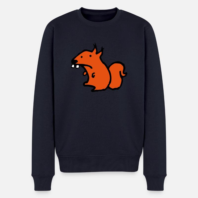 Eichhörnchen - Männer Premium Bio Pullover - Navy