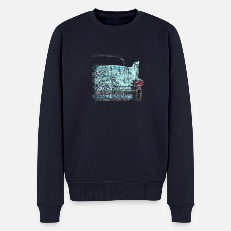 Cadillac road cruiser - Männer Premium Bio Pullover - Navy