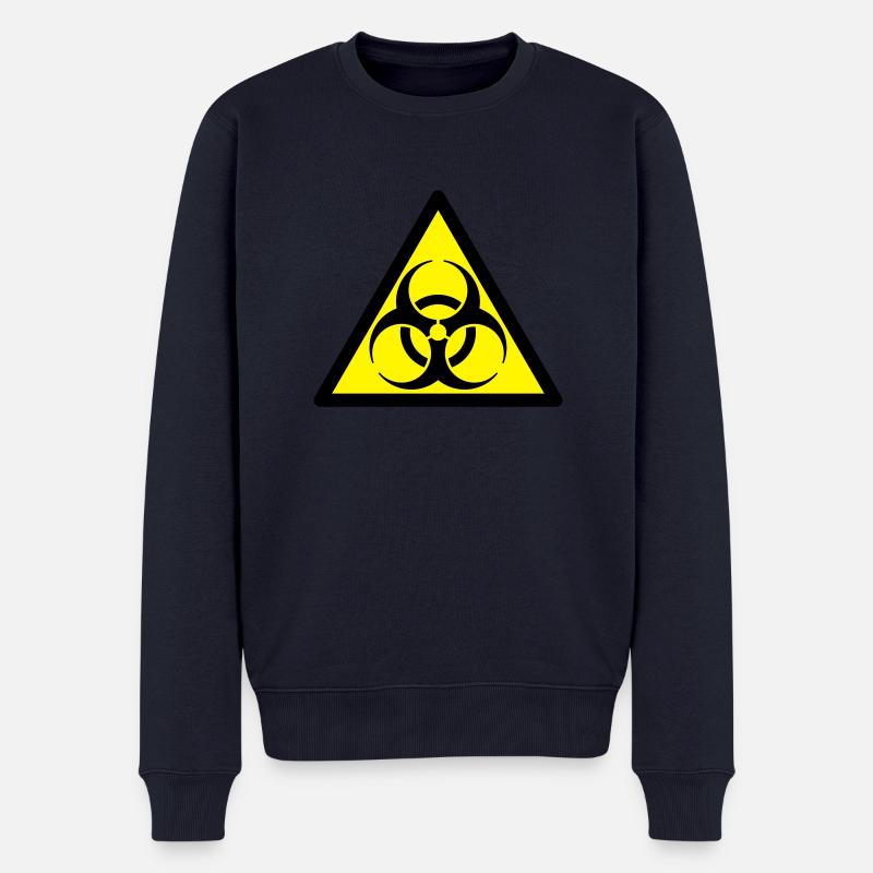 Biohazard Biogefährdung Gefahrensymbol - Männer Premium Bio Pullover - Navy