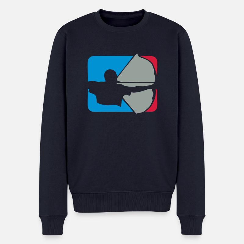 Bogenschießen Bogenschießen Logo bogenschieben - Männer Premium Bio Pullover - Navy
