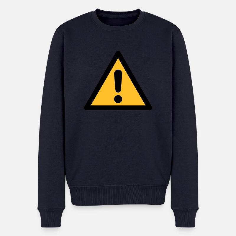 Symbole de danger - Danger général (2 couleurs) - Pull Premium bio Homme - bleu marine