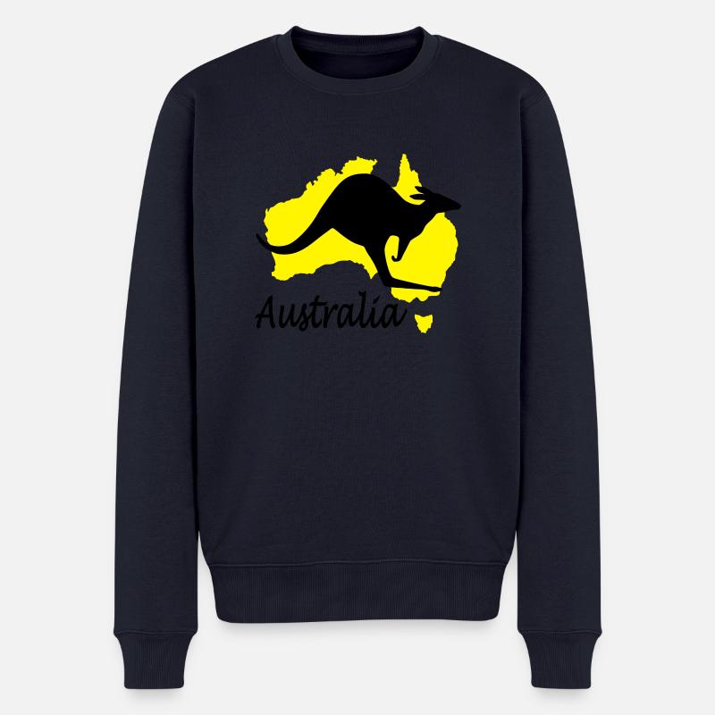 australia australien - Männer Premium Bio Pullover - Navy