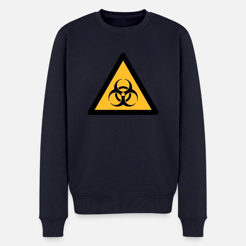 Gefahrensymbol - Biohazard (2-farbig) - Männer Premium Bio Pullover - Navy