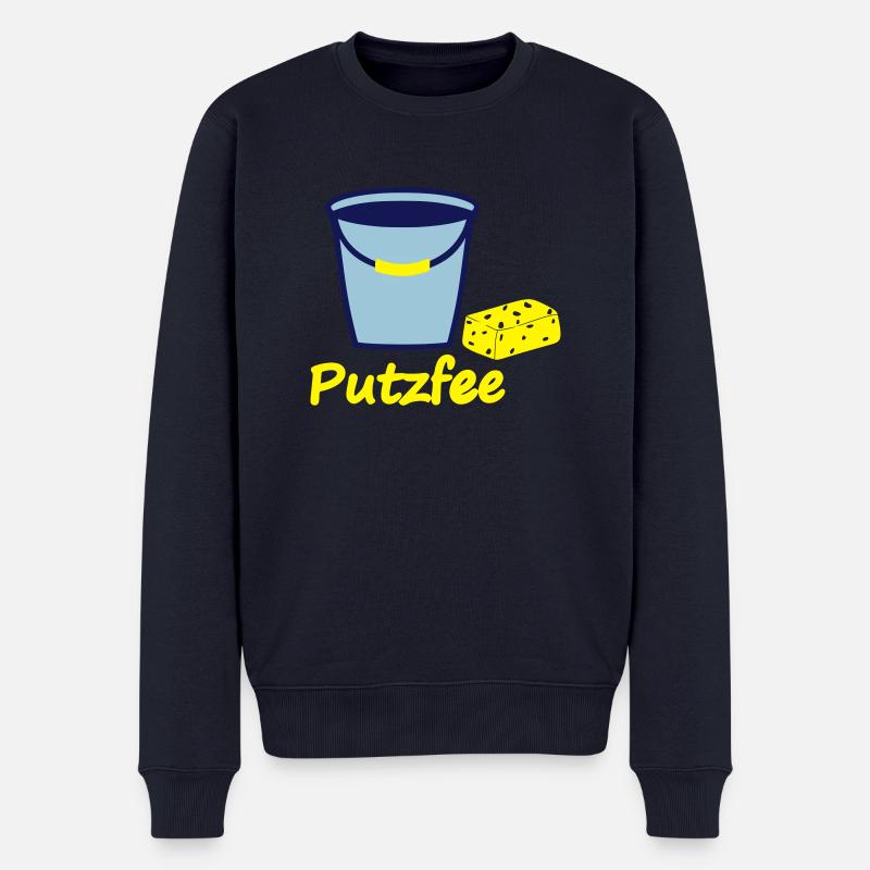 Putzfee - Männer Premium Bio Pullover - Navy