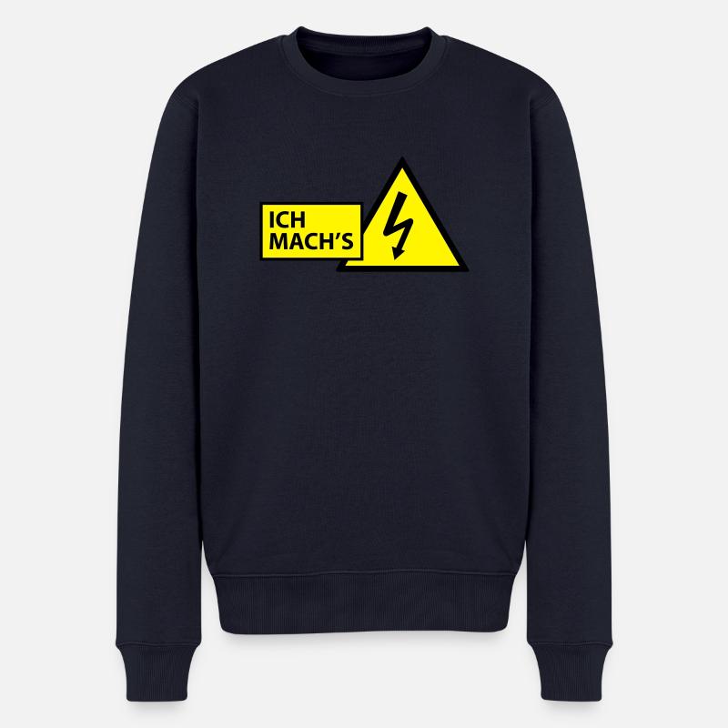 Elektriker - Männer Premium Bio Pullover - Navy