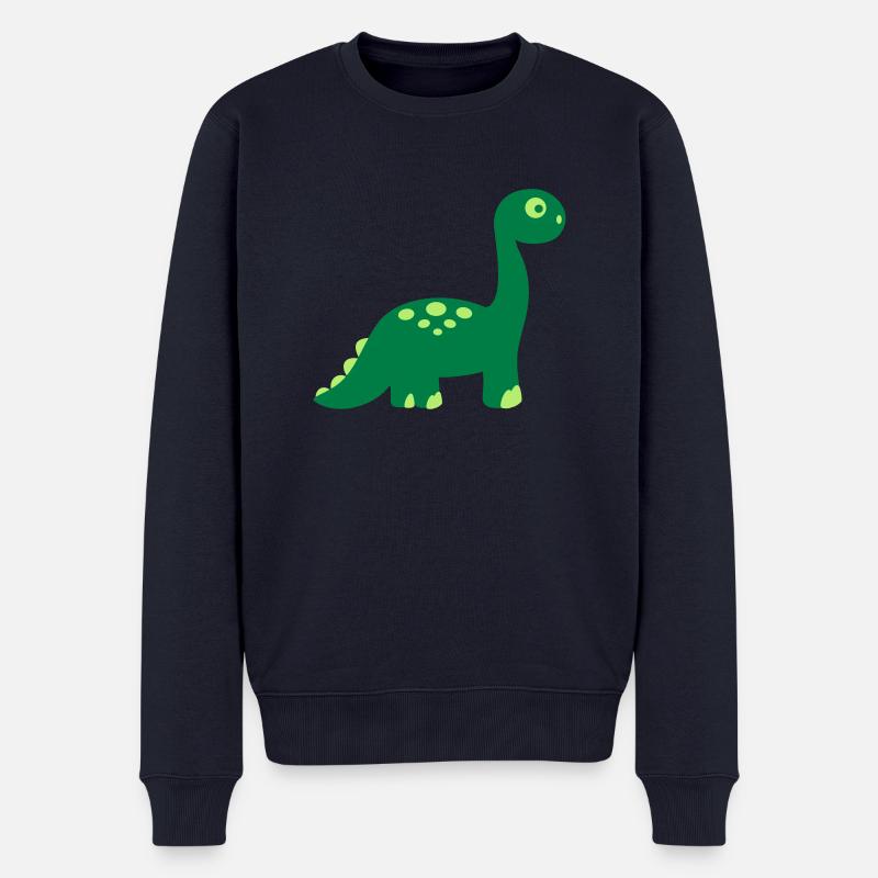 Dinosaurier - Männer Premium Bio Pullover - Navy