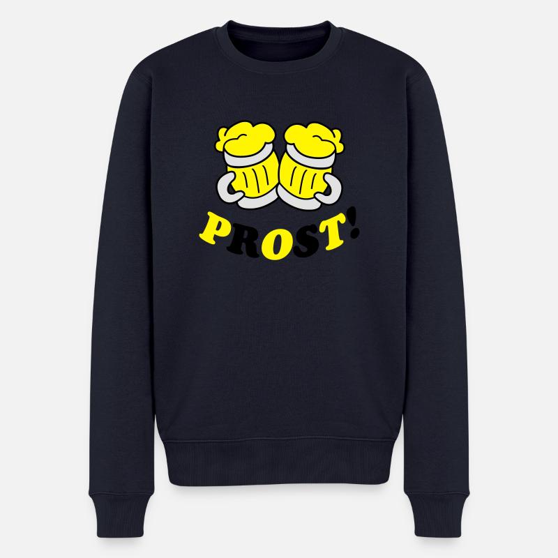 bier_prost_2 - Männer Premium Bio Pullover - Navy