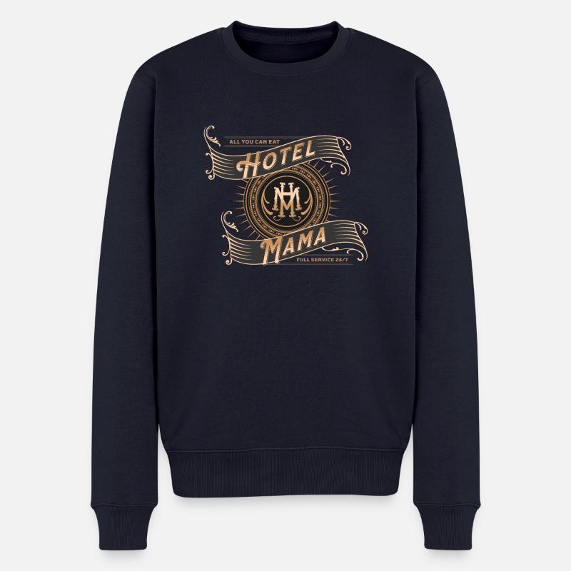Hotel Mama - Muttertag - Lustiges Shirt - Männer Premium Bio Pullover - Navy