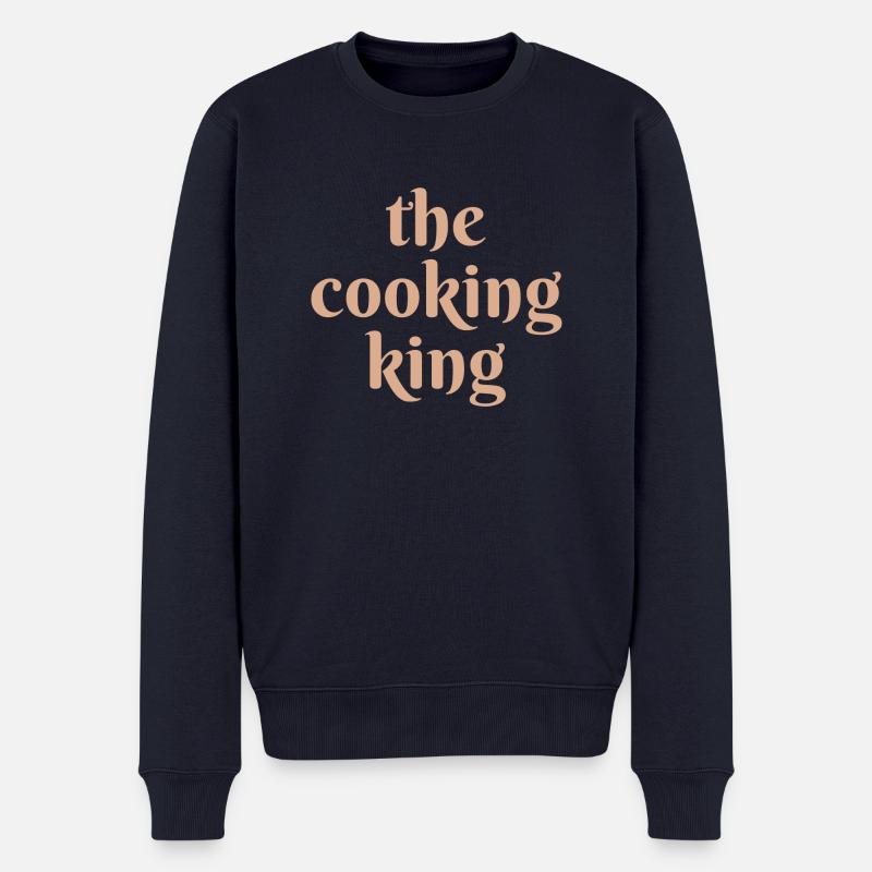 Le dicton Cooking King - Pull Premium bio Homme - bleu marine