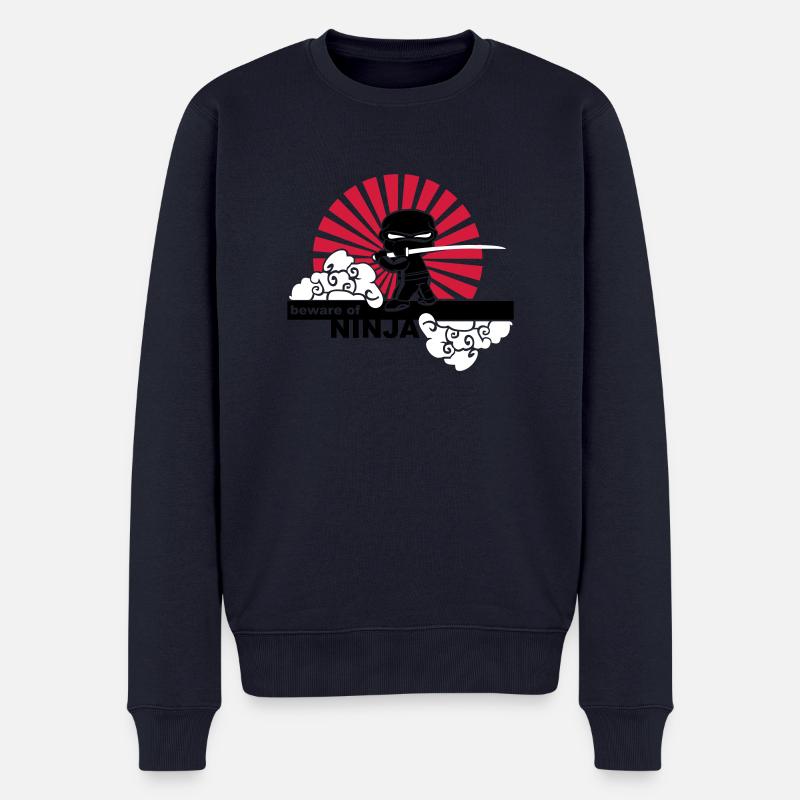 Ninja - Männer Premium Bio Pullover - Navy