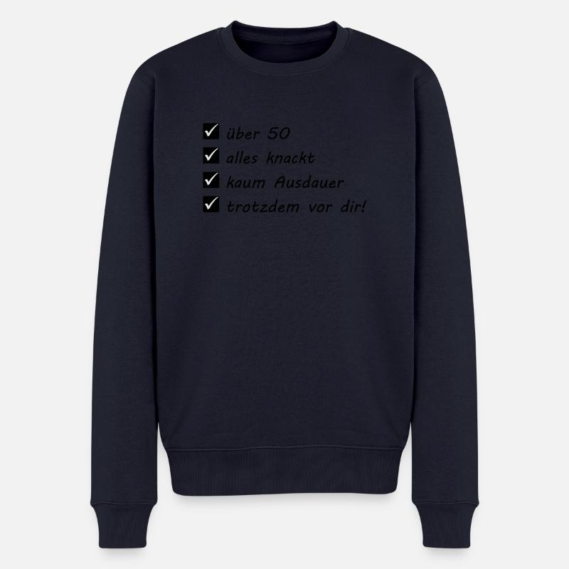 Sport - Marathon Über 50 - Männer Premium Bio Pullover - Navy