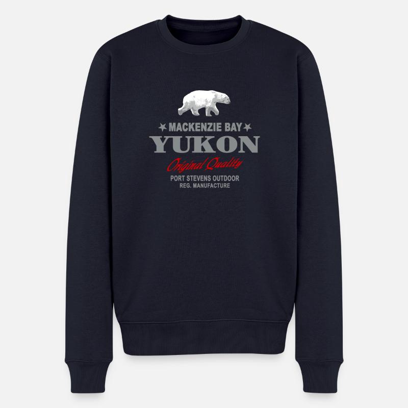 Yukon - Polar Bear - Eisbär - Männer Premium Bio Pullover - Navy