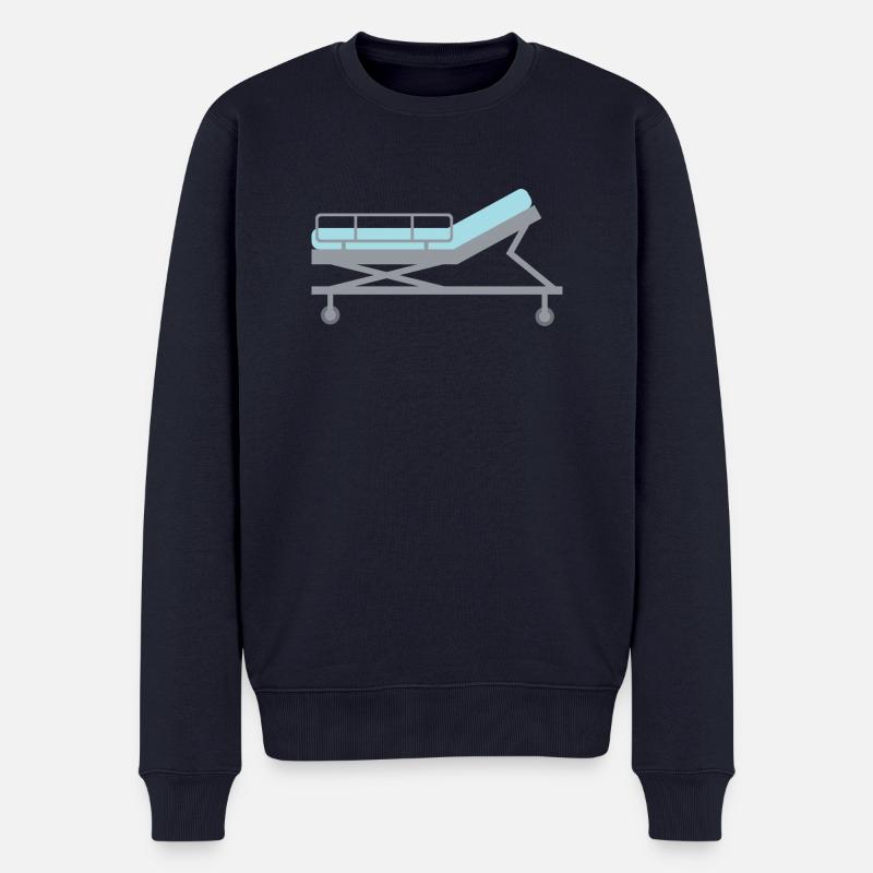 Krankenhaus Bett - Männer Premium Bio Pullover - Navy