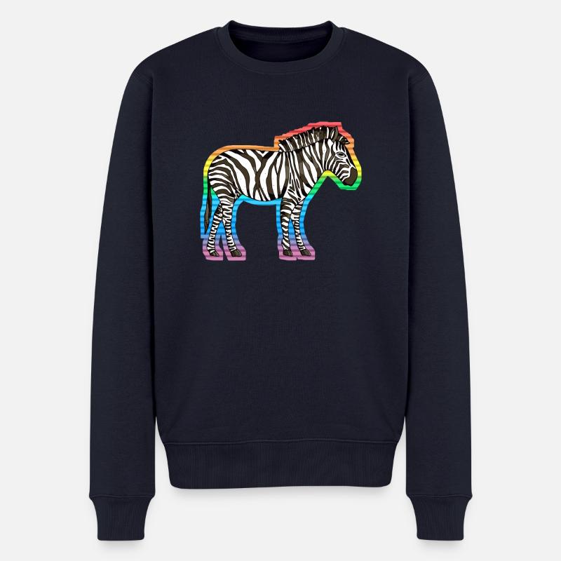 Zebra - Männer Premium Bio Pullover - Navy