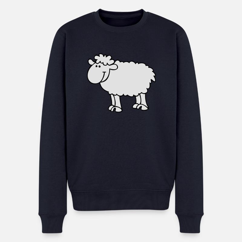 Schaf2 - Männer Premium Bio Pullover - Navy