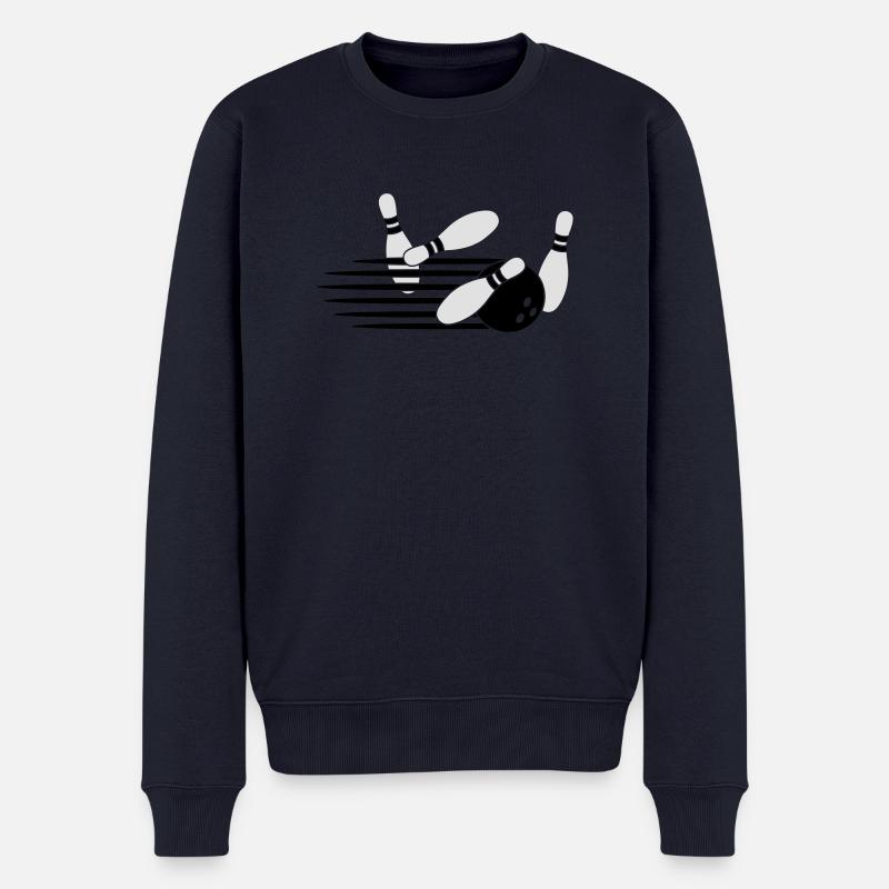 Fast Bowling Throw - Männer Premium Bio Pullover - Navy