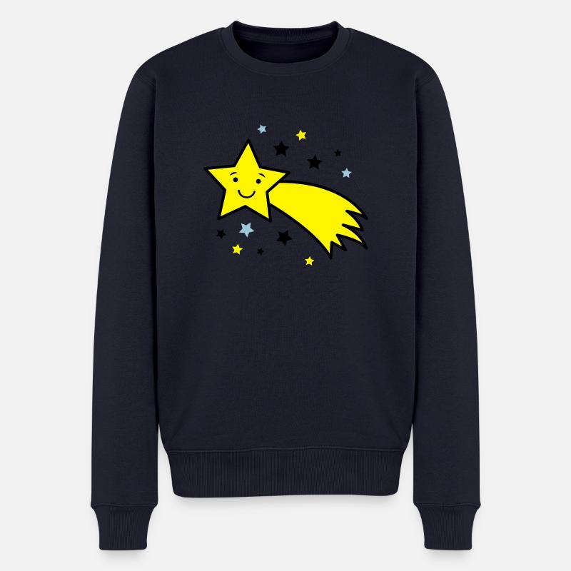 sternschnuppe_03 - Männer Premium Bio Pullover - Navy