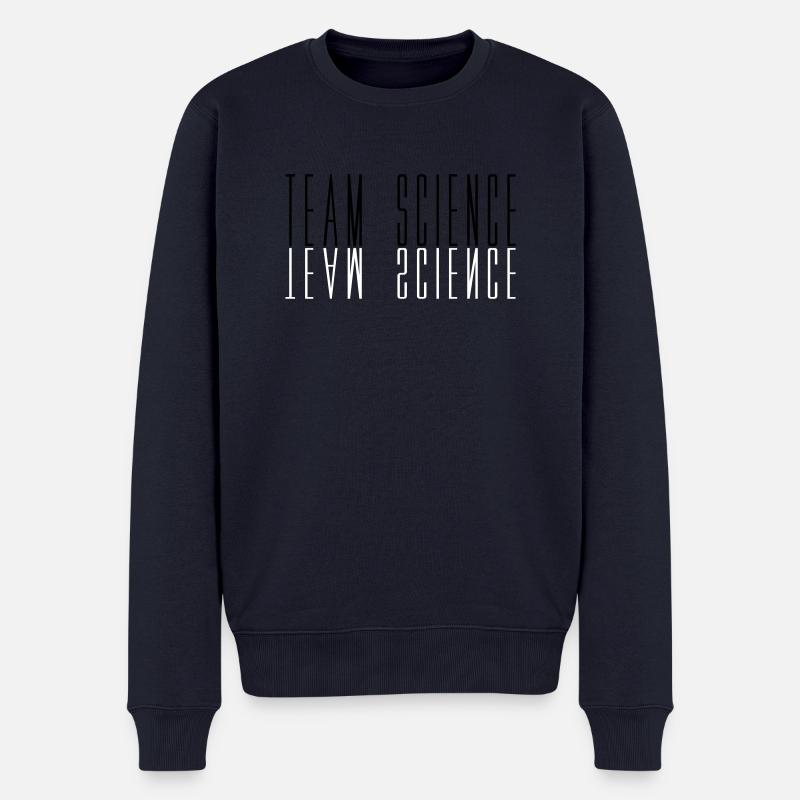 Team Science Gespiegelt - Männer Premium Bio Pullover - Navy